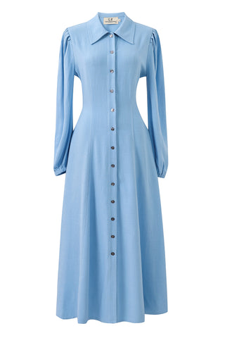 Blue Soft Linen Sex Cult Dress