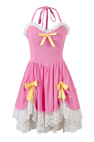Moulin Rouge Pink Linen Dress