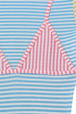 Bikini Bod Wool Blend Stripe Mini Dress Candy Necklace