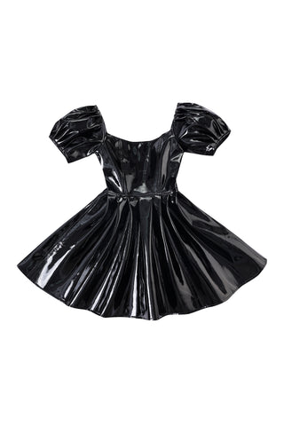Garbage Bag Mini Dress Black Vinyl