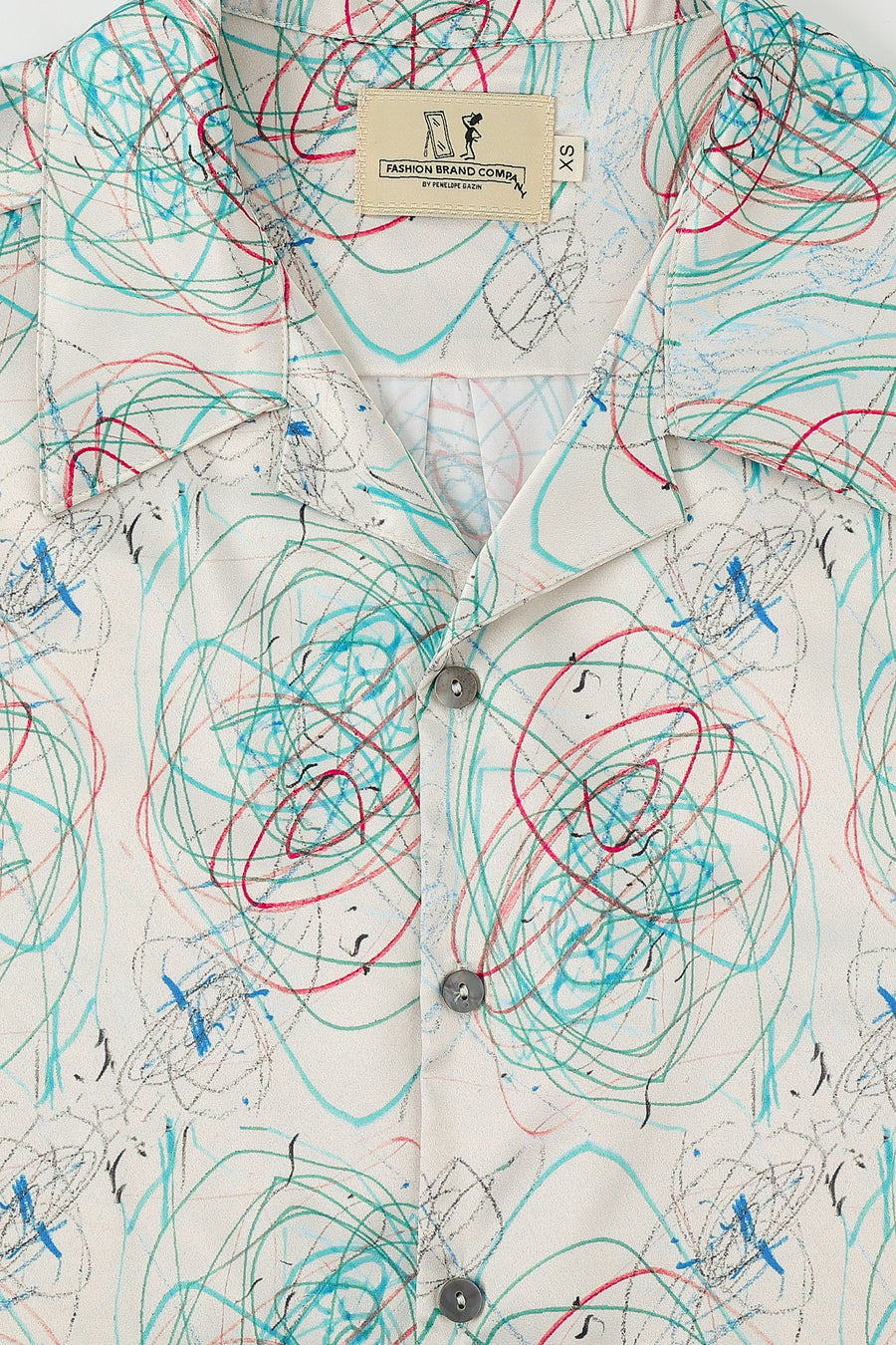 Unisex Skip's Scribbles Satin Shirt