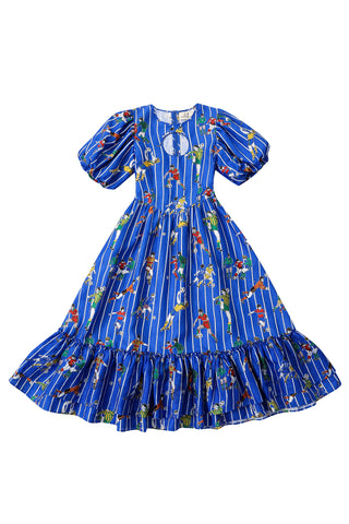 Good Girl Linen Dress Soccer Stripe