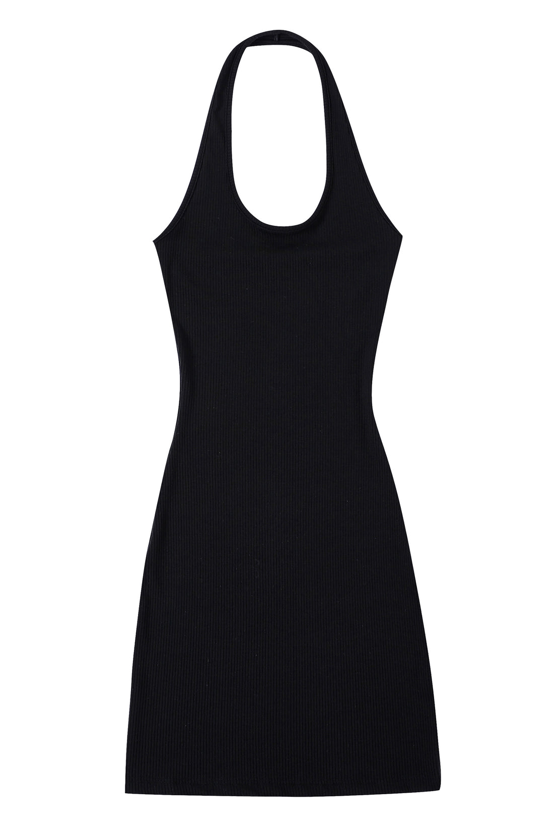 Black Tencel Halter Dress