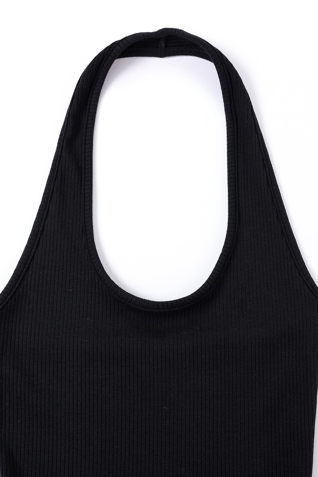 Black Tencel Halter Dress
