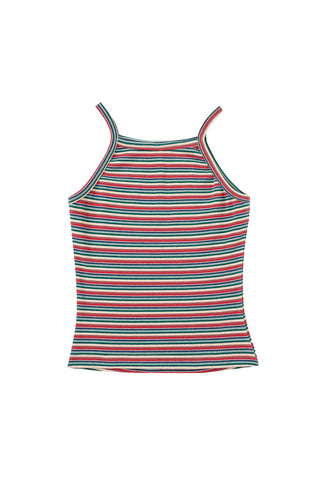Camp Tank Red Stripe Cotton