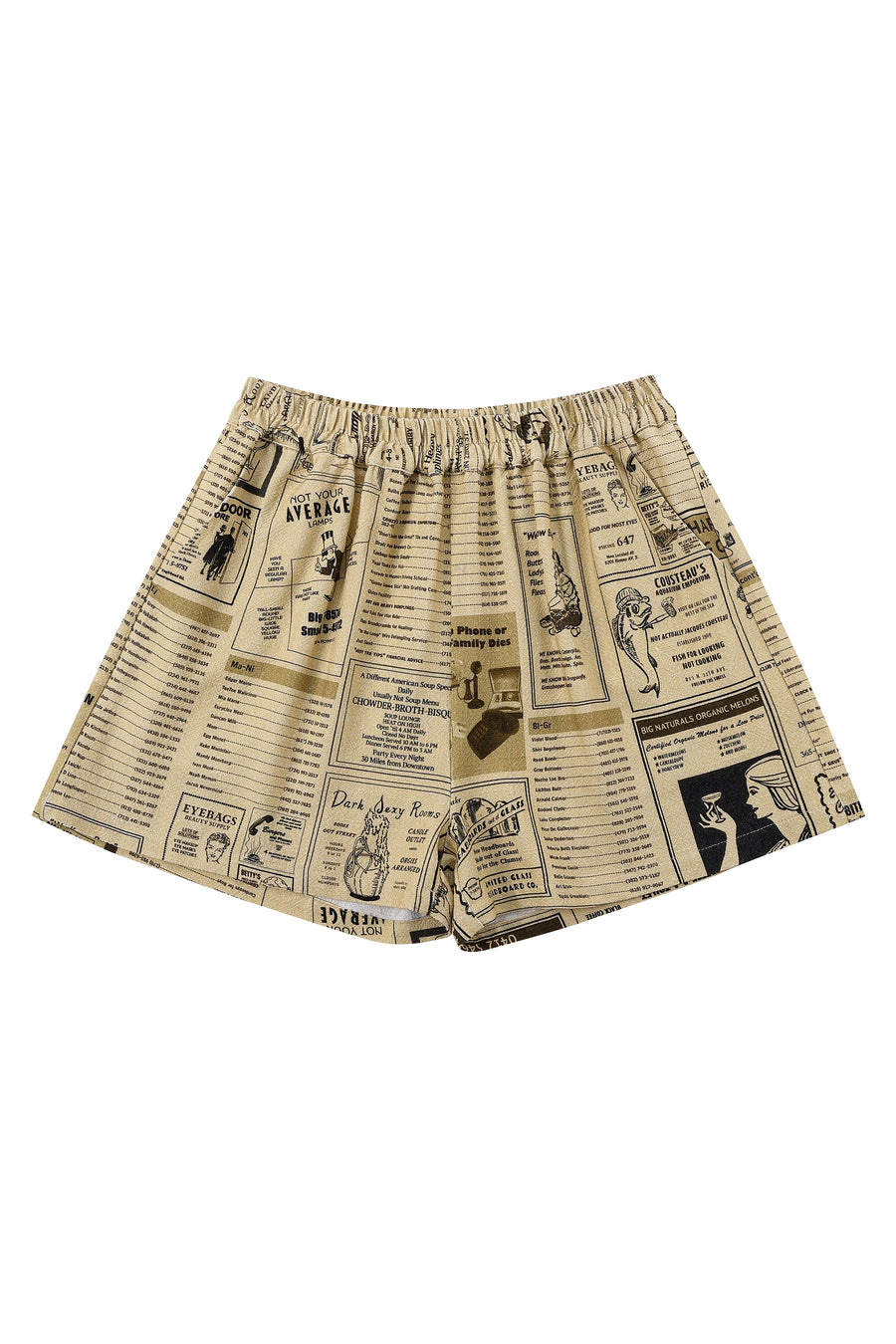 Yellow Pages Linen Shorts