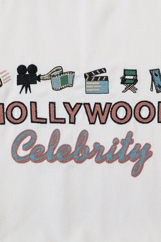 Hollywood Celebrity Embroidered Tote Bag