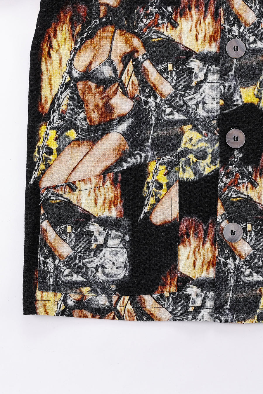 Unisex Biker Fire Chore Jacket