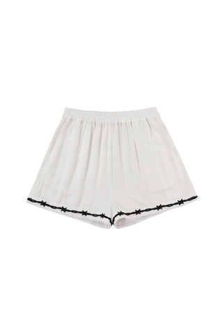 Pammy Soft Linen Shorts White