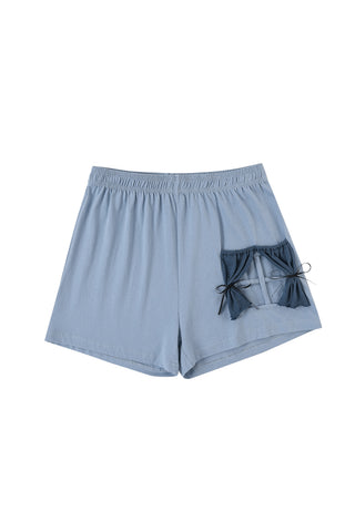 Cotton Window Shorts Blue