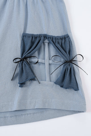 Cotton Window Shorts Blue