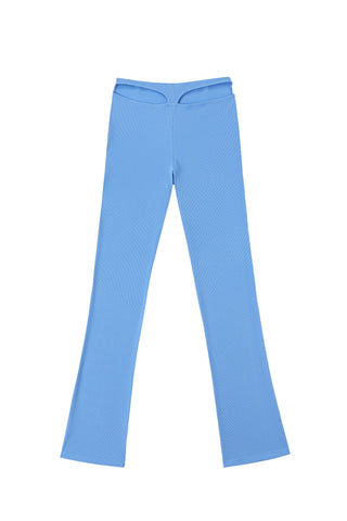 Whale Tail Tencel Rib Pants Blue