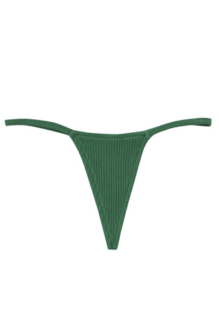 Kimmie Tencel Rib Micro Thong Green