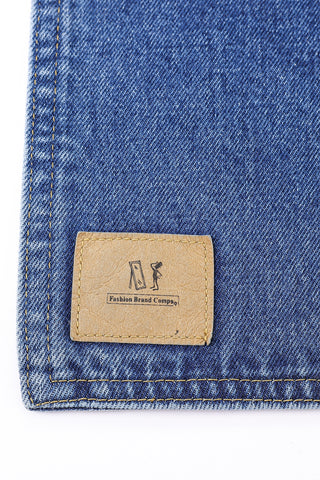 Set of 4 Denim Placemats Dark Wash