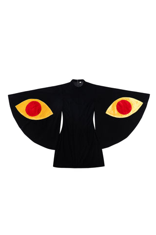 Moth Mini Dress Nonstretch Velvet Black