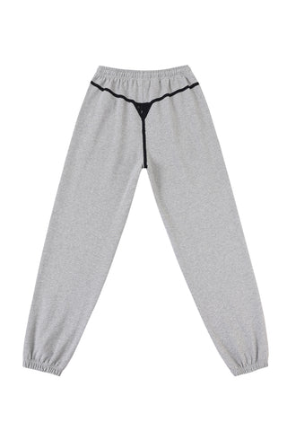 Lace Bikini Bod Zip-up Sweatpants Gray/Black