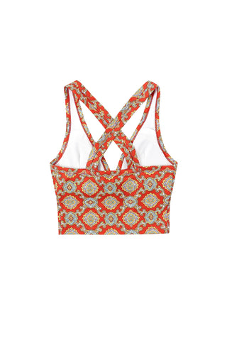 Fancy Red Couch Yoga/Swim Crossback Top