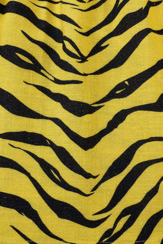 Tiger Stripe Linen Mini Slip Skirt