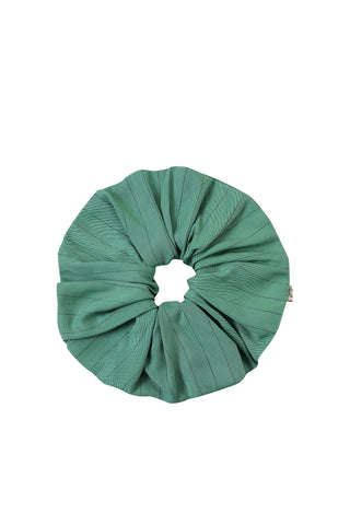 Green Stripe Scrunchie