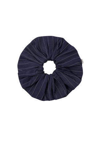 Navy Stripe Scrunchie