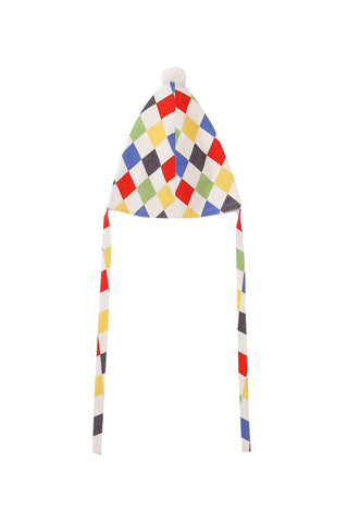 Primary Harlequin Adult Clown Hat