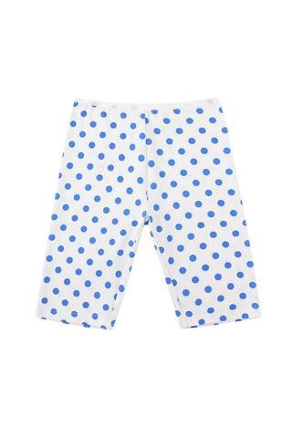 Cotton Bike Shorts Blue Polka Dot