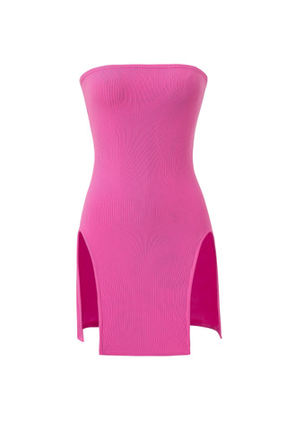 Sexy Cartoon Tencel Rib Mini Dress Pink