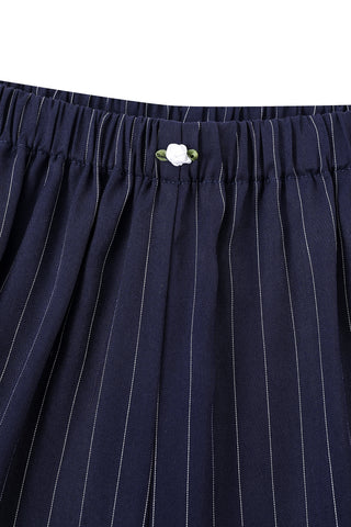 Long Bloomers Tencel Stripe Navy