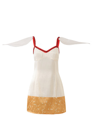 Satin Cigarette Mini Dress