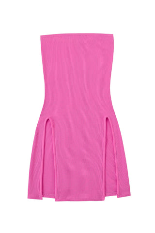 Sexy Cartoon Tencel Rib Mini Dress Pink