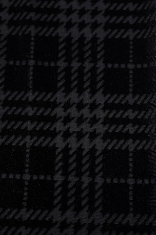 Mesh Plaid Scrunch Pants Black