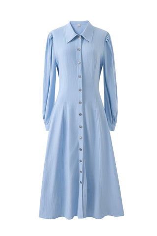 Soft Linen Sex Cult Maxi Dress Light Blue NEW VERSION