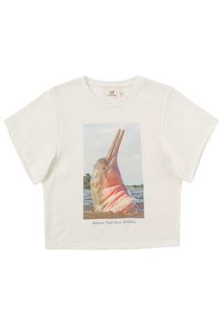 Amazon Pink River Dolphin Wool Blend Tommy Tee