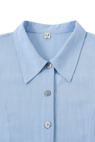 Soft Linen Sex Cult Maxi Dress Light Blue NEW VERSION