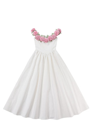 PRE-ORDER Pink Roses White Gown
