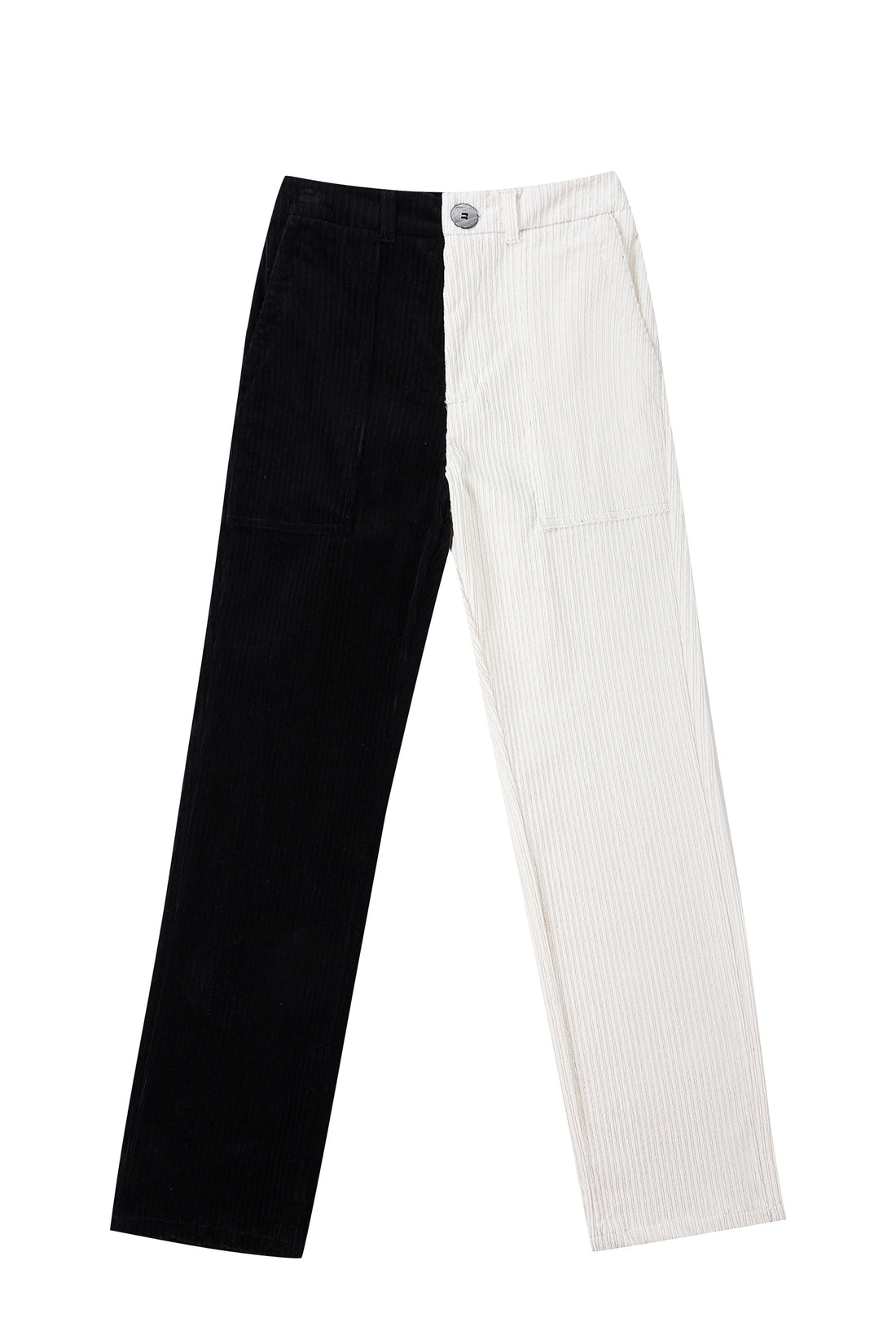 Black/White Comfort Corduroy Pants
