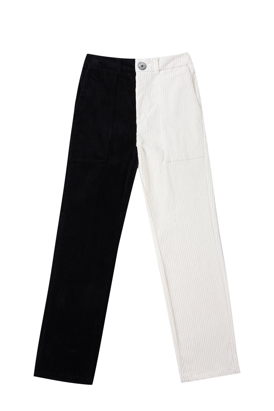 Black/White Comfort Corduroy Pants