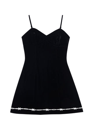 Pammy Velvet Mini Dress Black