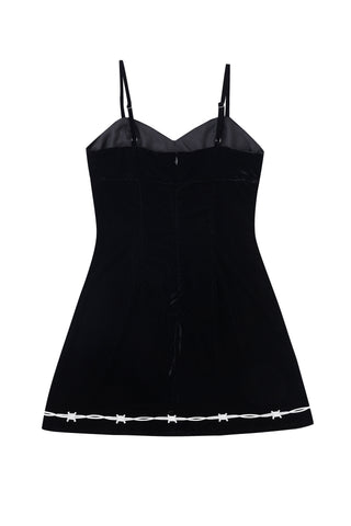 Pammy Velvet Mini Dress Black