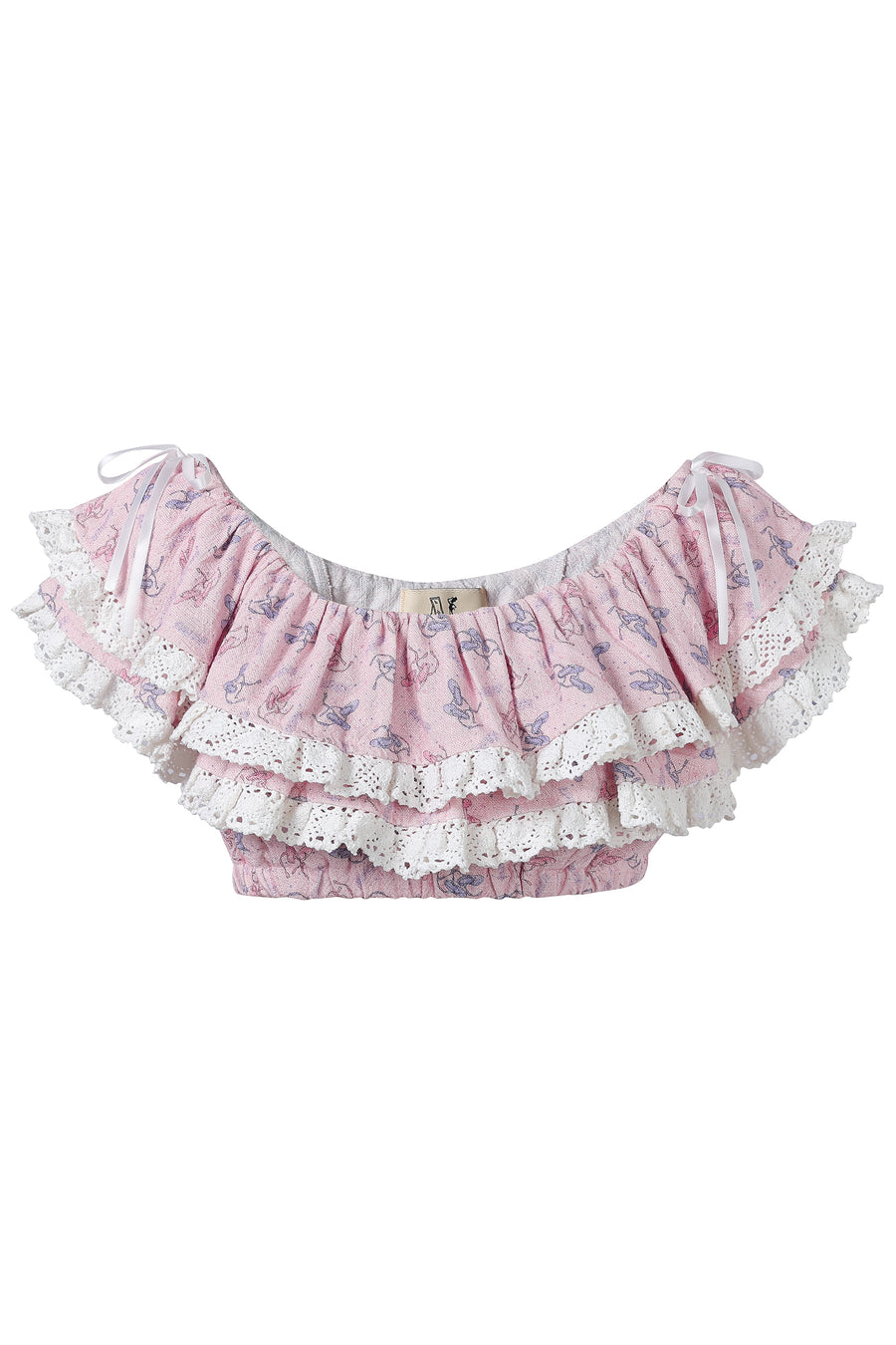 Ballet Linen Ruffle Top