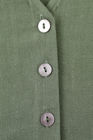 Soft Linen Vest and Pants Set Sage