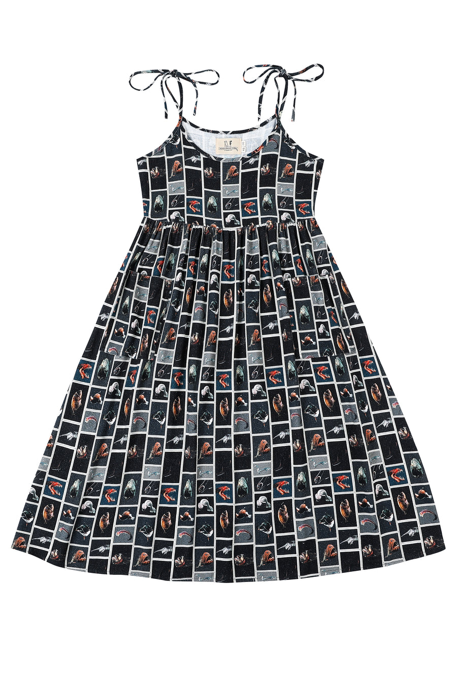 Breeze on my Genitals Dress Linen CUTE FISH
