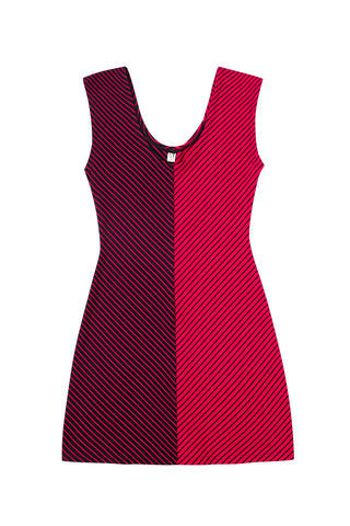 Blood Stripe Scoop Mini Dress