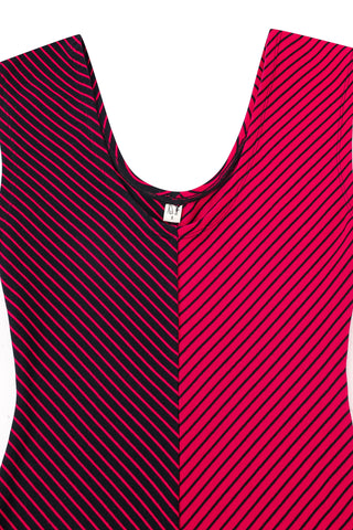Blood Stripe Scoop Mini Dress