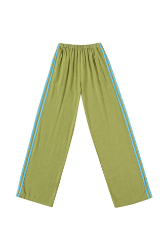 Lazy Pants Soft Linen Sporty Green/Blue
