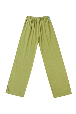 Lazy Pants Soft Linen Sporty Green/Blue