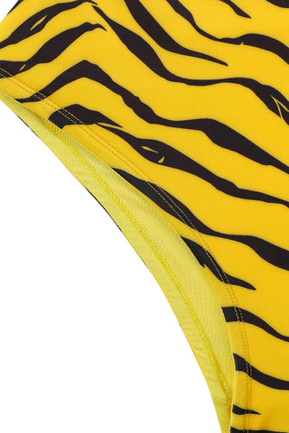 High Waist Bikini Bottom Tiger Stripe