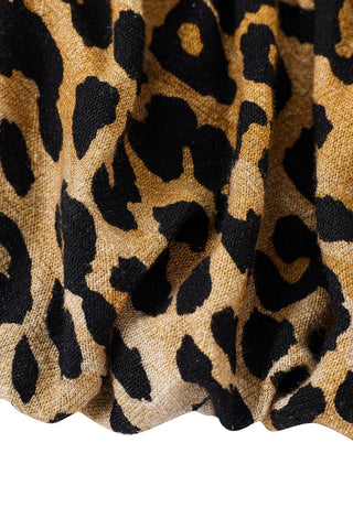 Soft Linen Gathered Bra Top Leopard