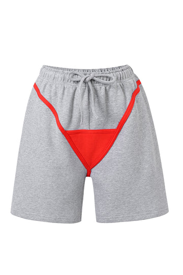 Bikini Bod Long Shorts Gray/Red