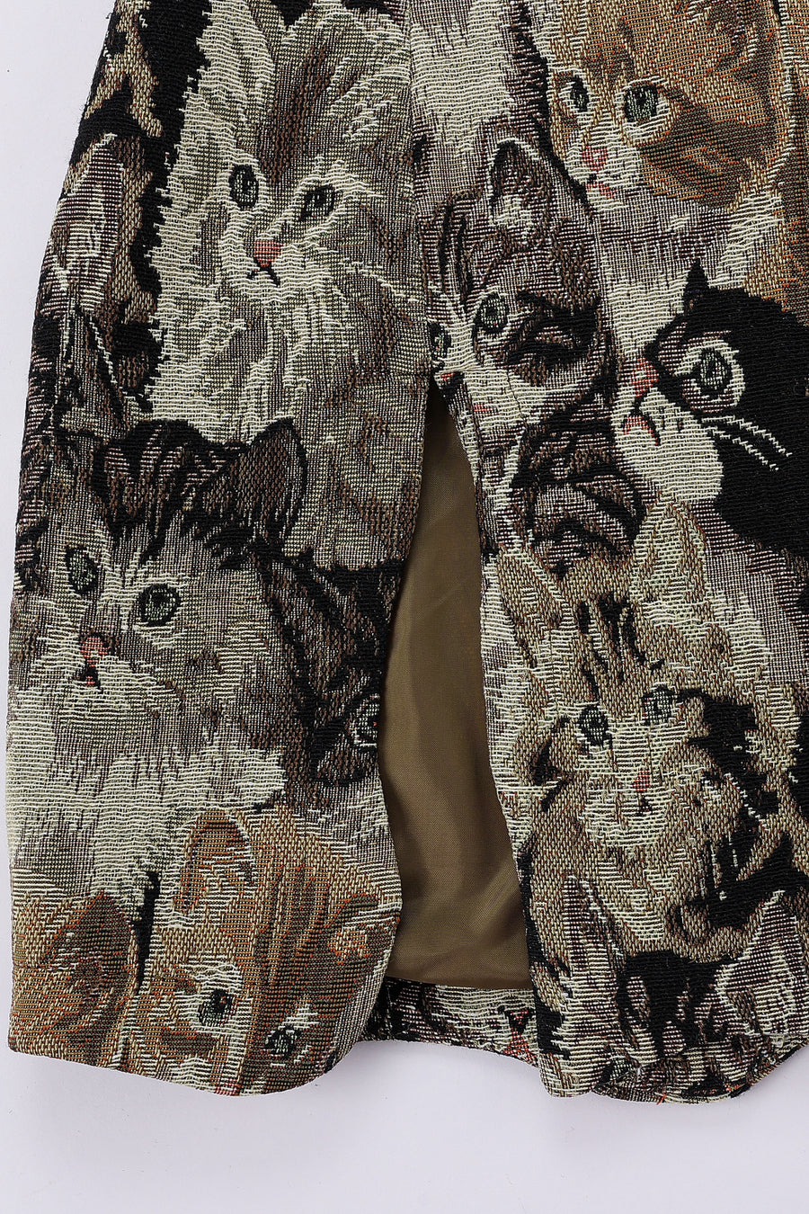Cats Tapestry Ink Stain Mini Skirt